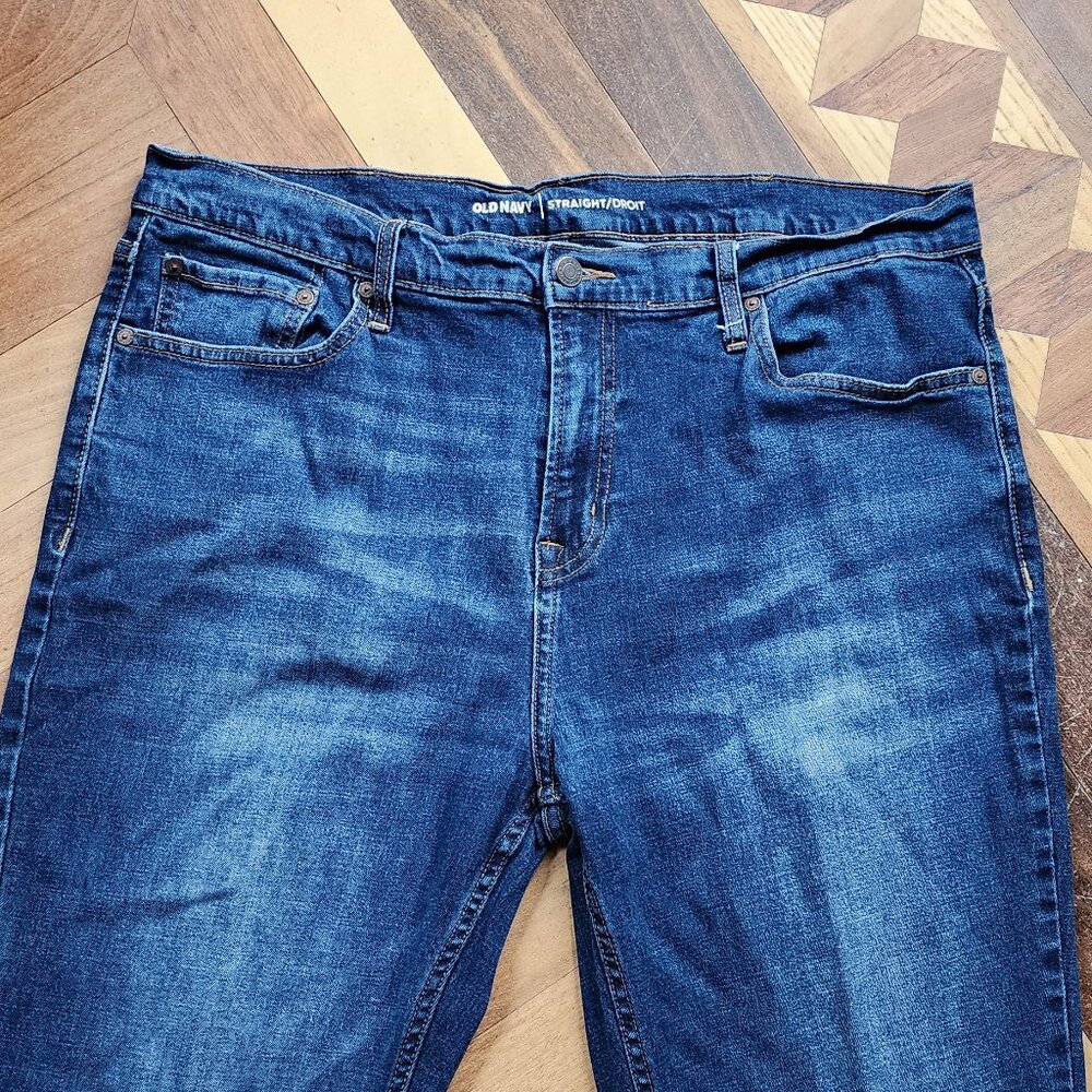 Old Navy Medium Wash Straight Leg Jeans Size 38x34 - Picture 7 of 15